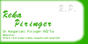 reka piringer business card